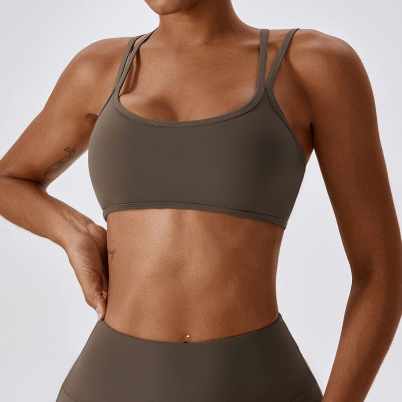 Crossover Core Sports Bra Sports Bra Starlethics Coffee S