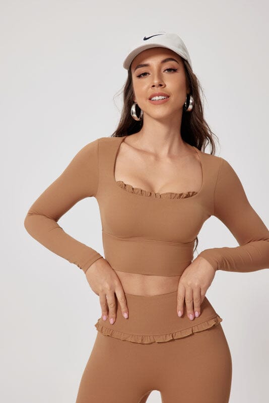 Frill Fit Long Sleeve Top Top Starlethics