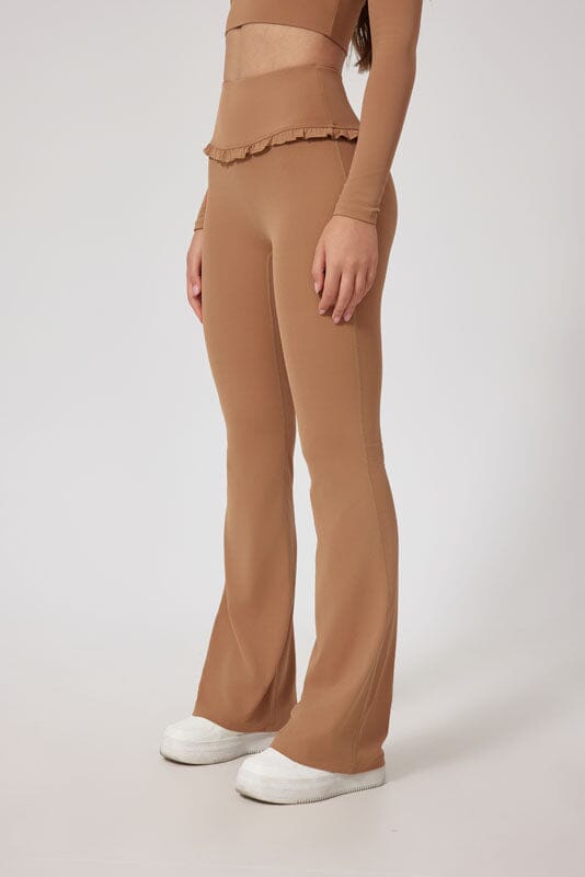Frill Fit High Waist Leggings Leggings Starlethics Brown S