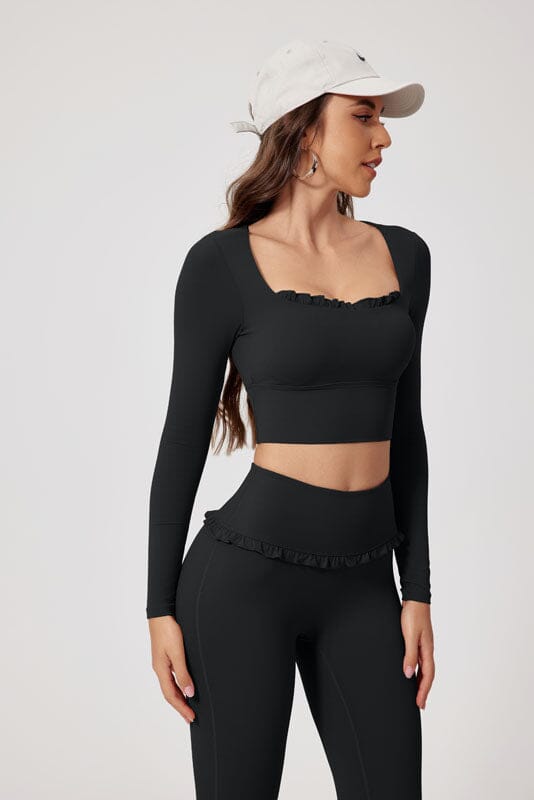 Frill Fit Long Sleeve Top Top Starlethics