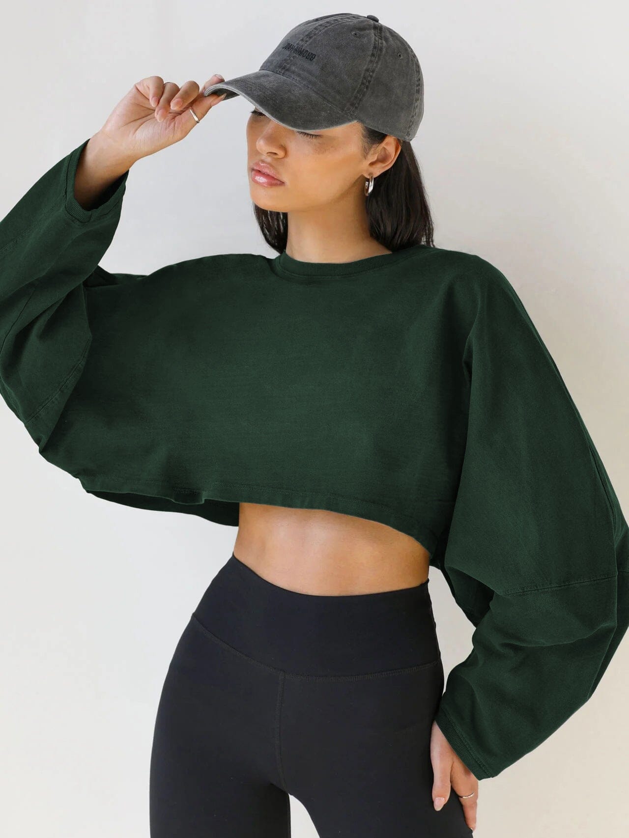 Emblem Long Sleeves Crop Top Top Starlethics