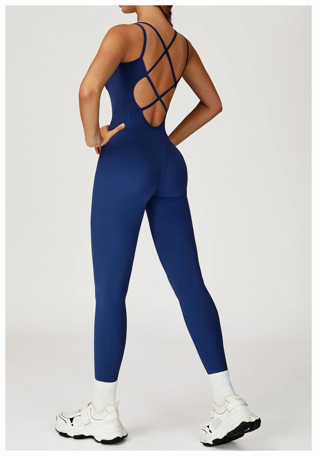 Criss Cross Back Jumpsuit Jumpsuit Starlethics