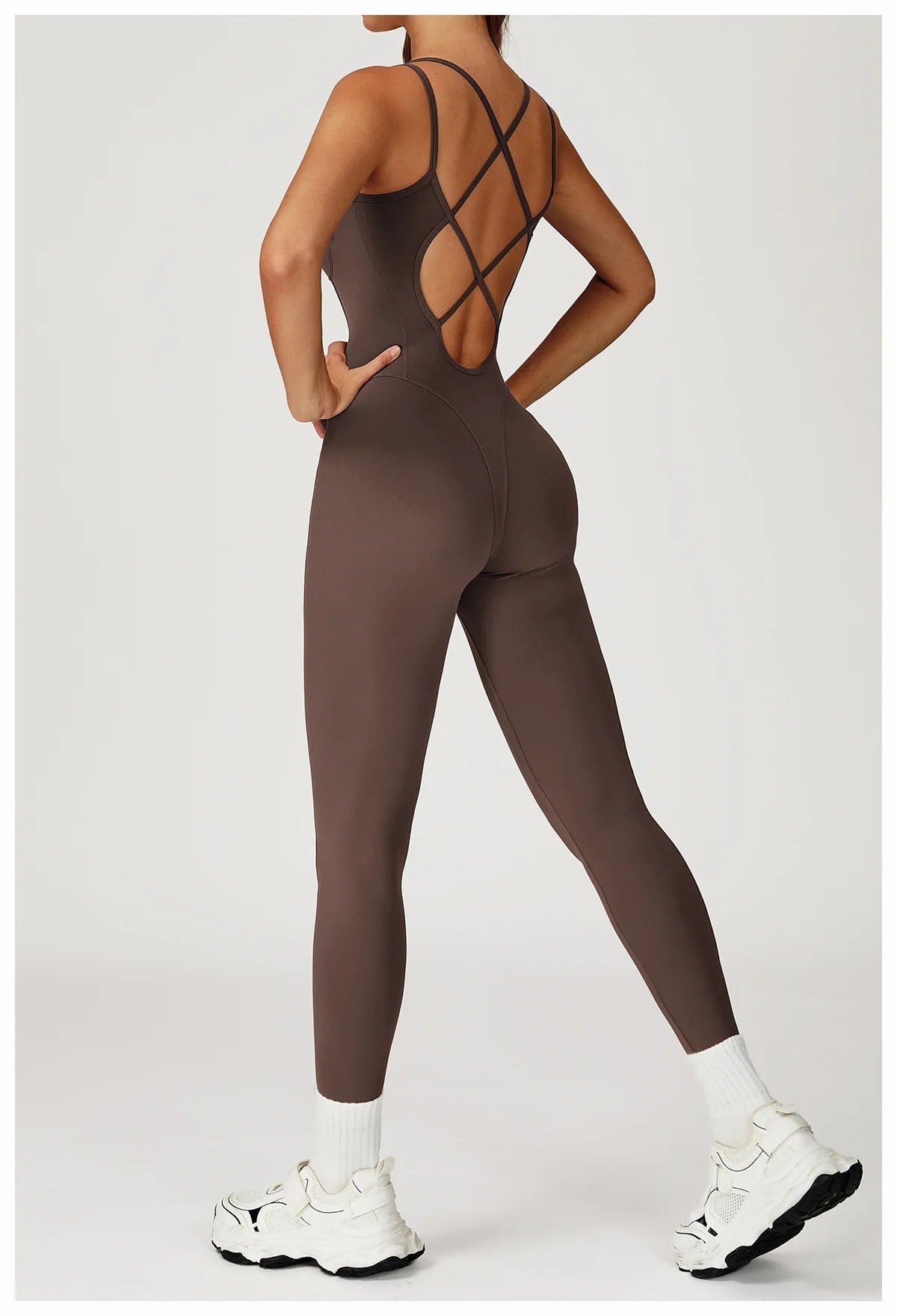 Criss Cross Back Jumpsuit Jumpsuit Starlethics