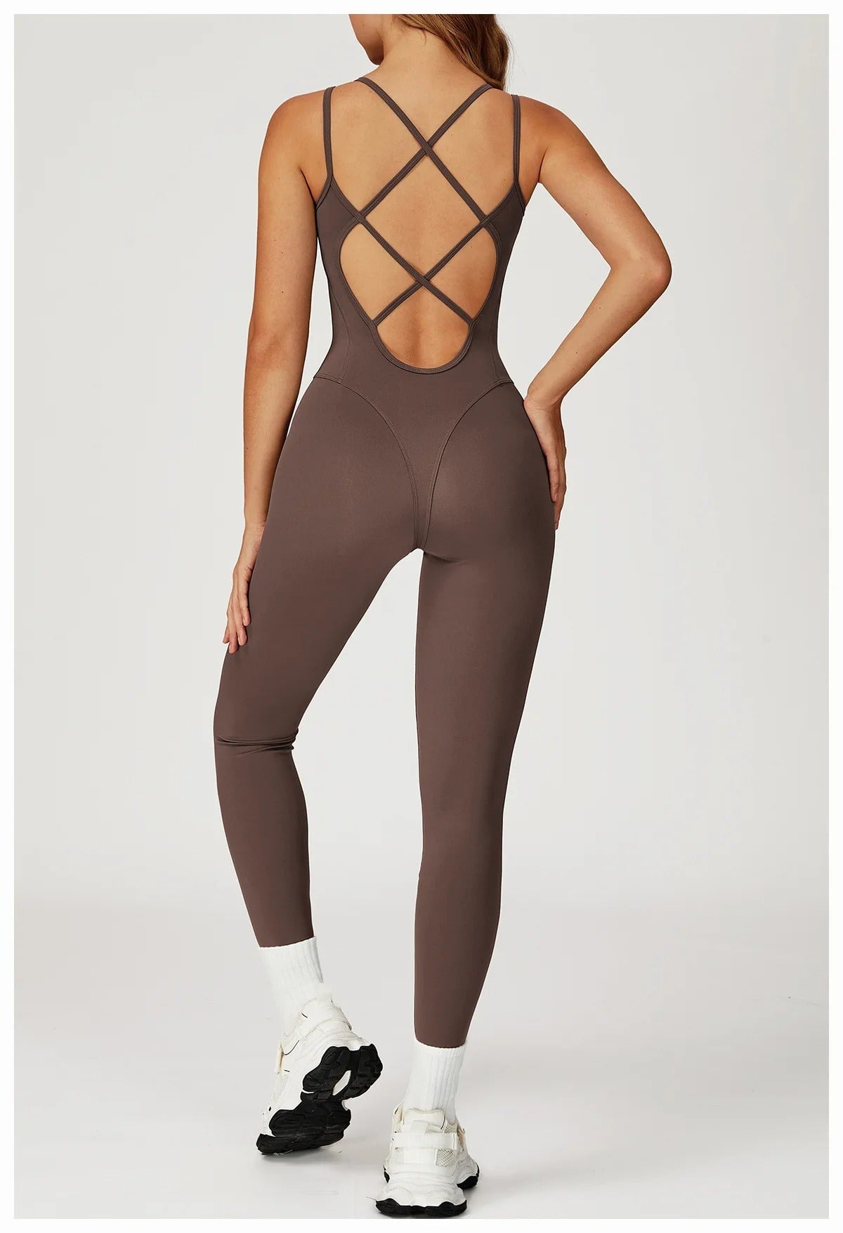 Criss Cross Back Jumpsuit Jumpsuit Starlethics
