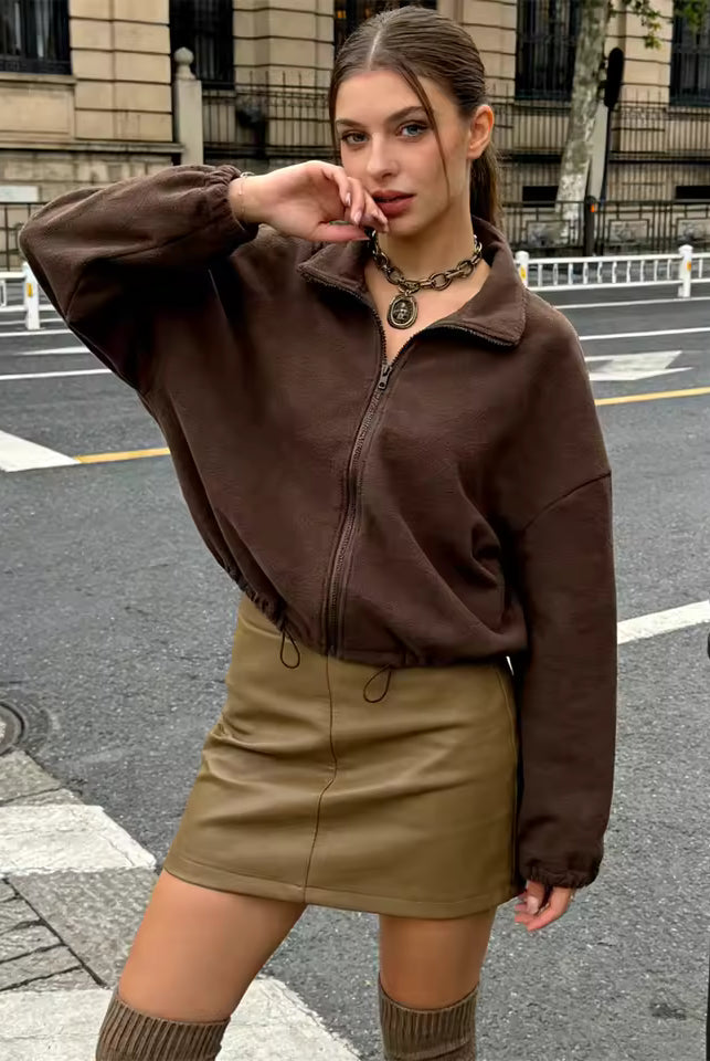 Essential Zip-Up Fleece Jacket Top Starlethics