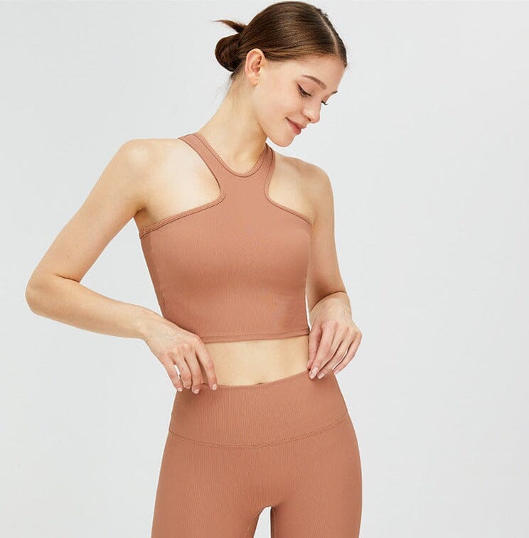 Twin Racerback Tank Top Top Starlethics Brown S