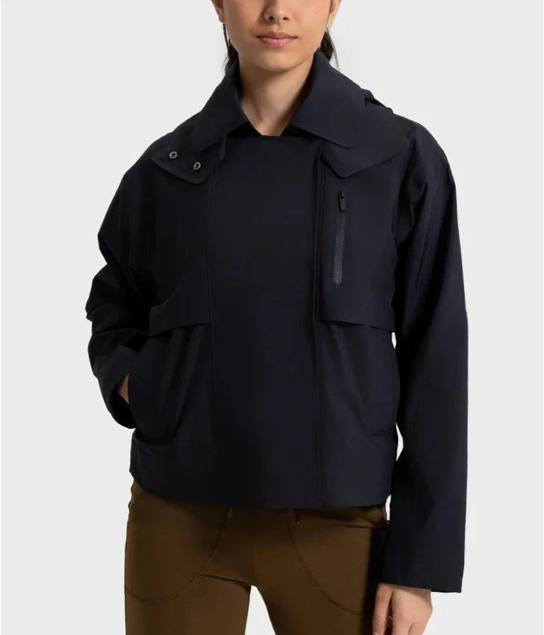 Windbreaker Detachable Hood Jacket Hoodies & Jackets Starlethics Black XS 