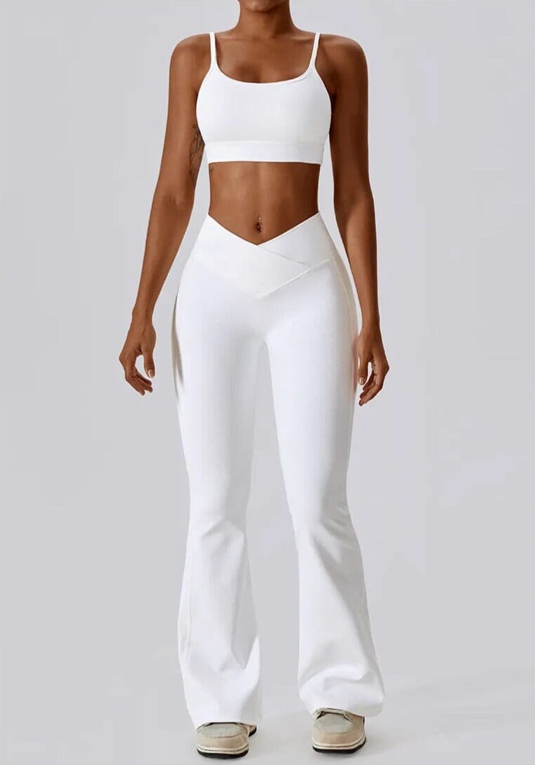 Soulmate Flared Set - Leggings + Top Sets Starlethics White S