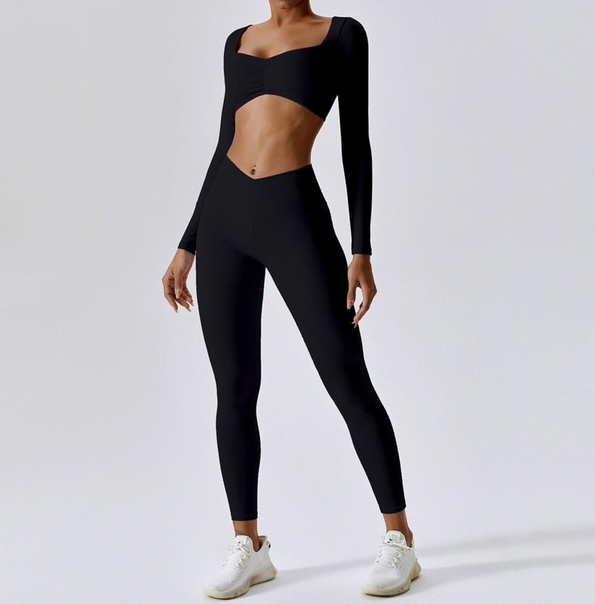 Goddess Shirt Gym Set - Leggings + Top Sets Starlethics Black S