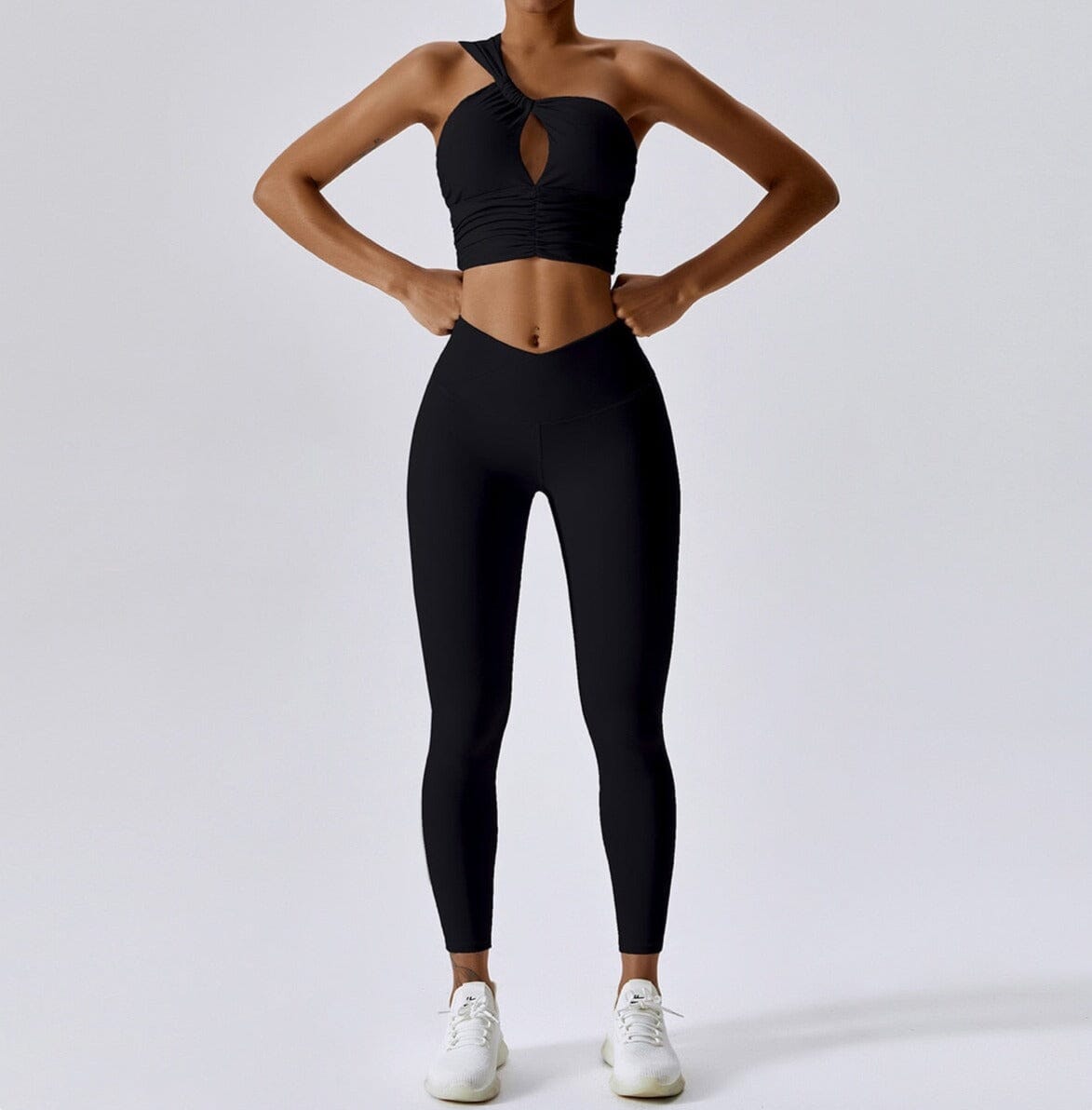 Goddess Gym Set - Leggings + Top Sets Starlethics Black S