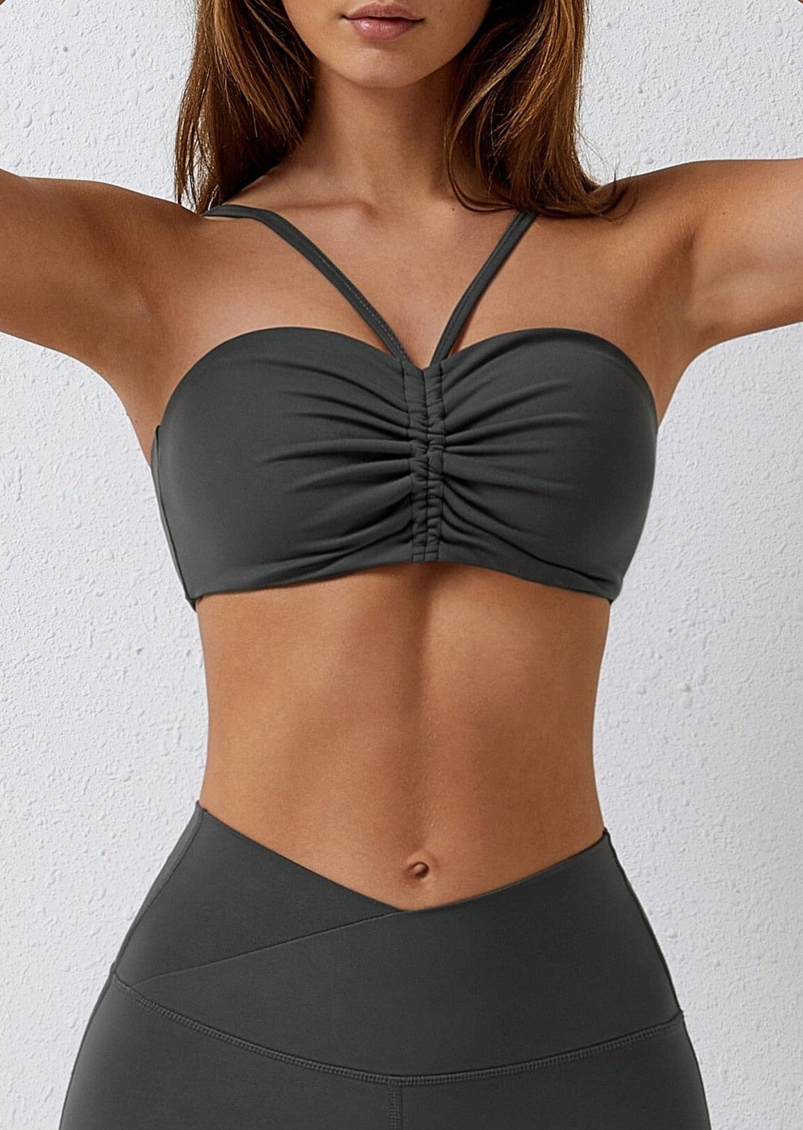Chic Sporty Halter Bra Sports Bra Starlethics Gray S