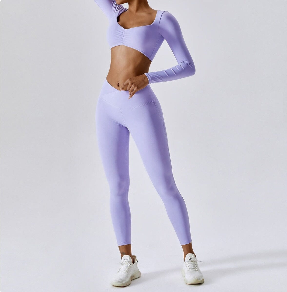 Goddess Shirt Gym Set - Leggings + Top Sets Starlethics Lilac S