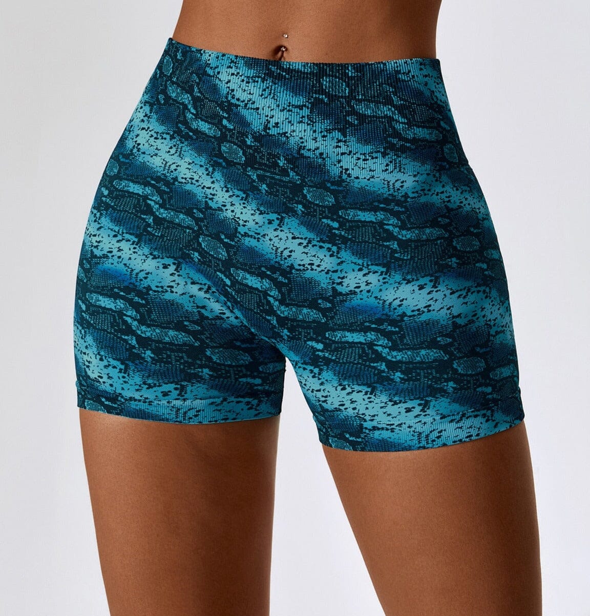 Ease Printed Seamless Shorts Shorts Starlethics Blue Leopard S