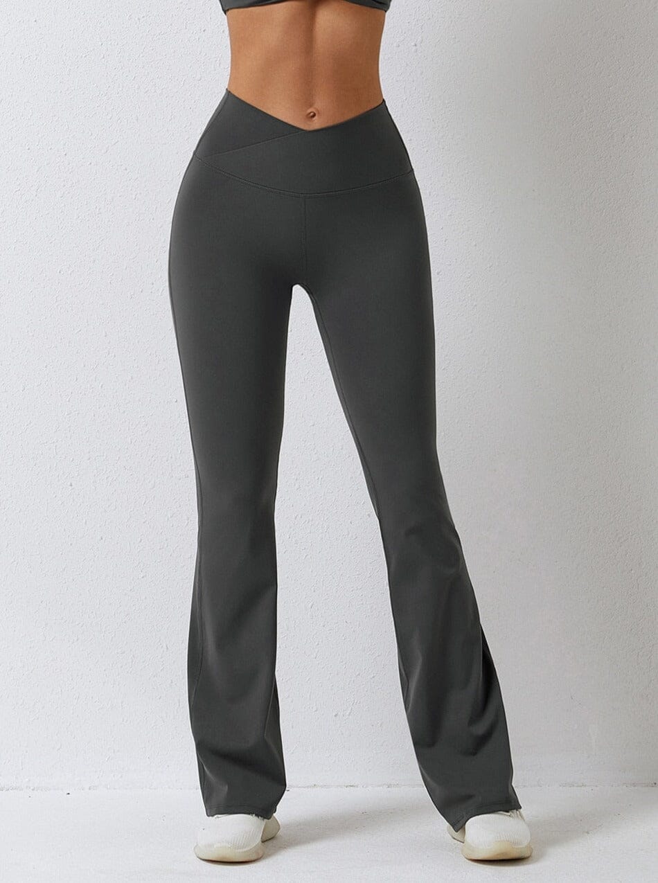 Chic Wide Leg Pants Leggings Starlethics Gray S