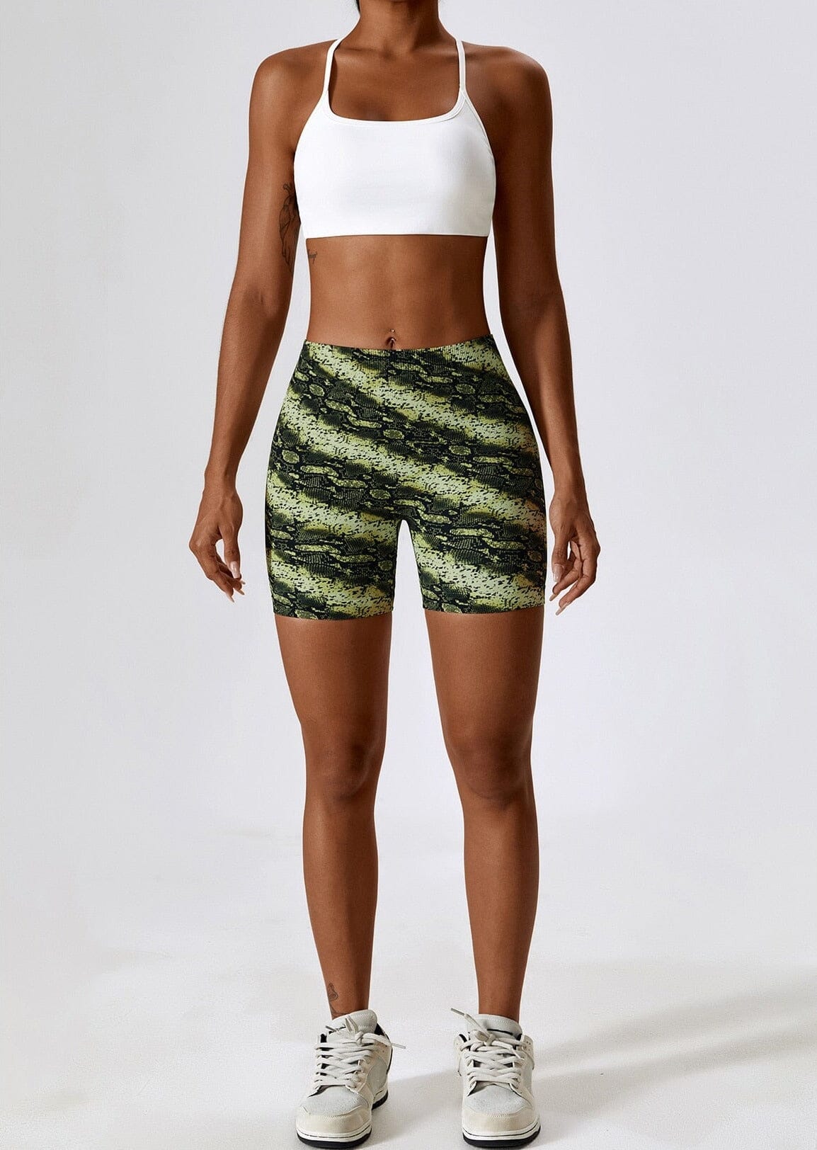 Ease Printed Seamless Shorts Shorts Starlethics Green Leopard S