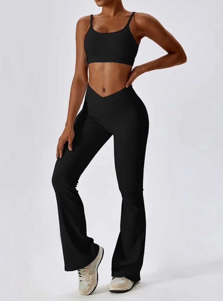Soulmate Flared Set - Leggings + Top Sets Starlethics Black S