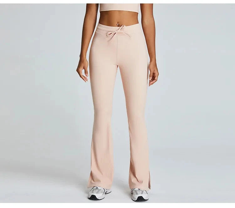 Drawstring Push-Up Leggings Leggings Starlethics Pink S