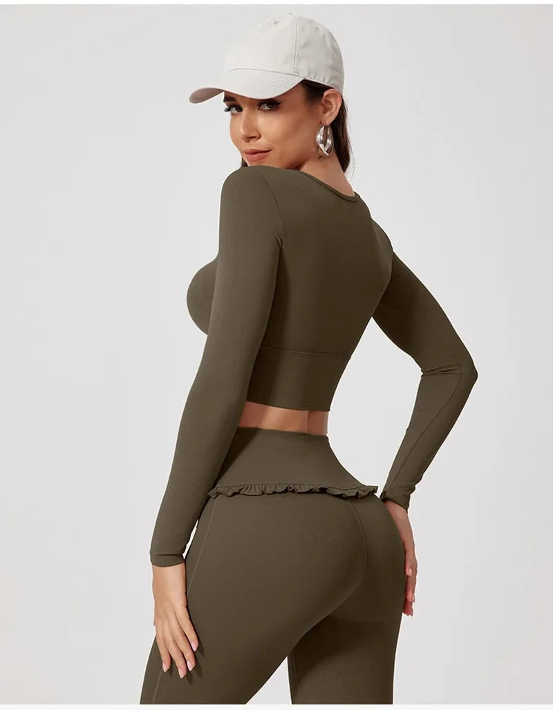 Frill Fit Long Sleeve Top Top Starlethics