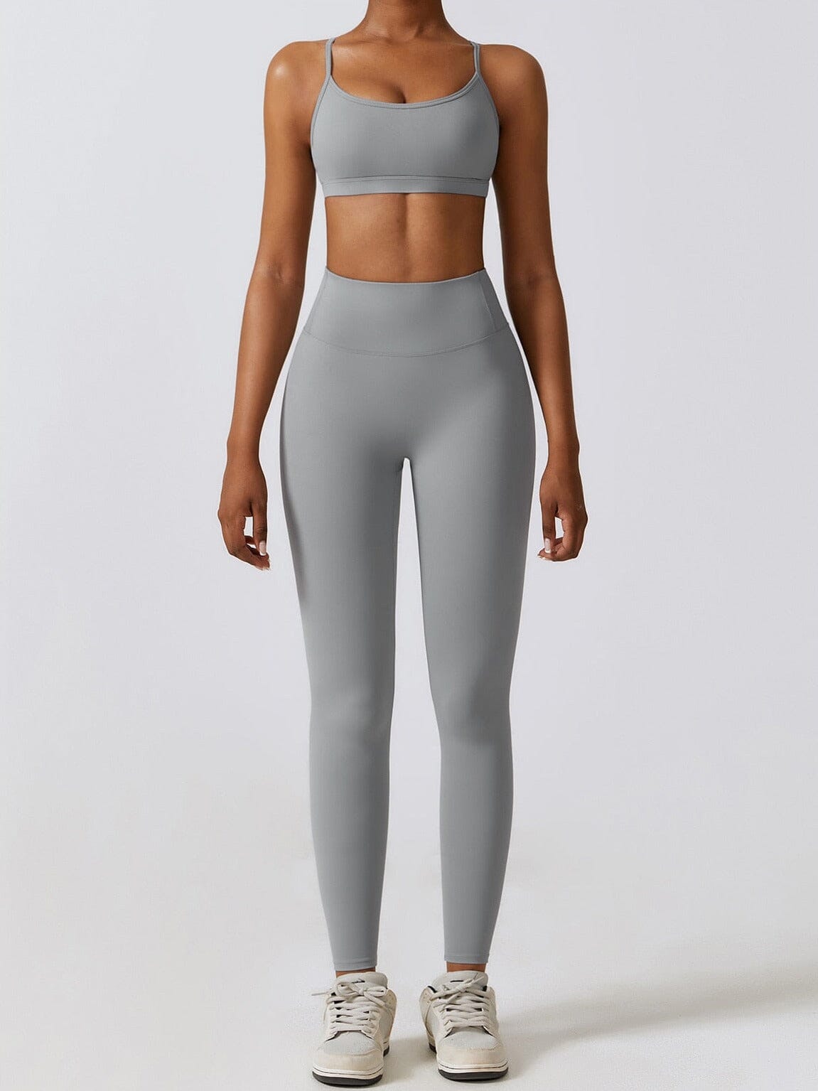 Prestige Gym Set - Leggings + Top Sets Starlethics Grey S