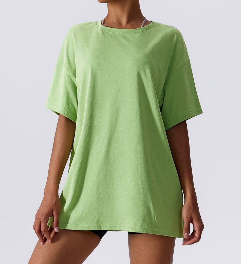 Breeze Flow Yoga Tee Top Starlethics Green Grass S