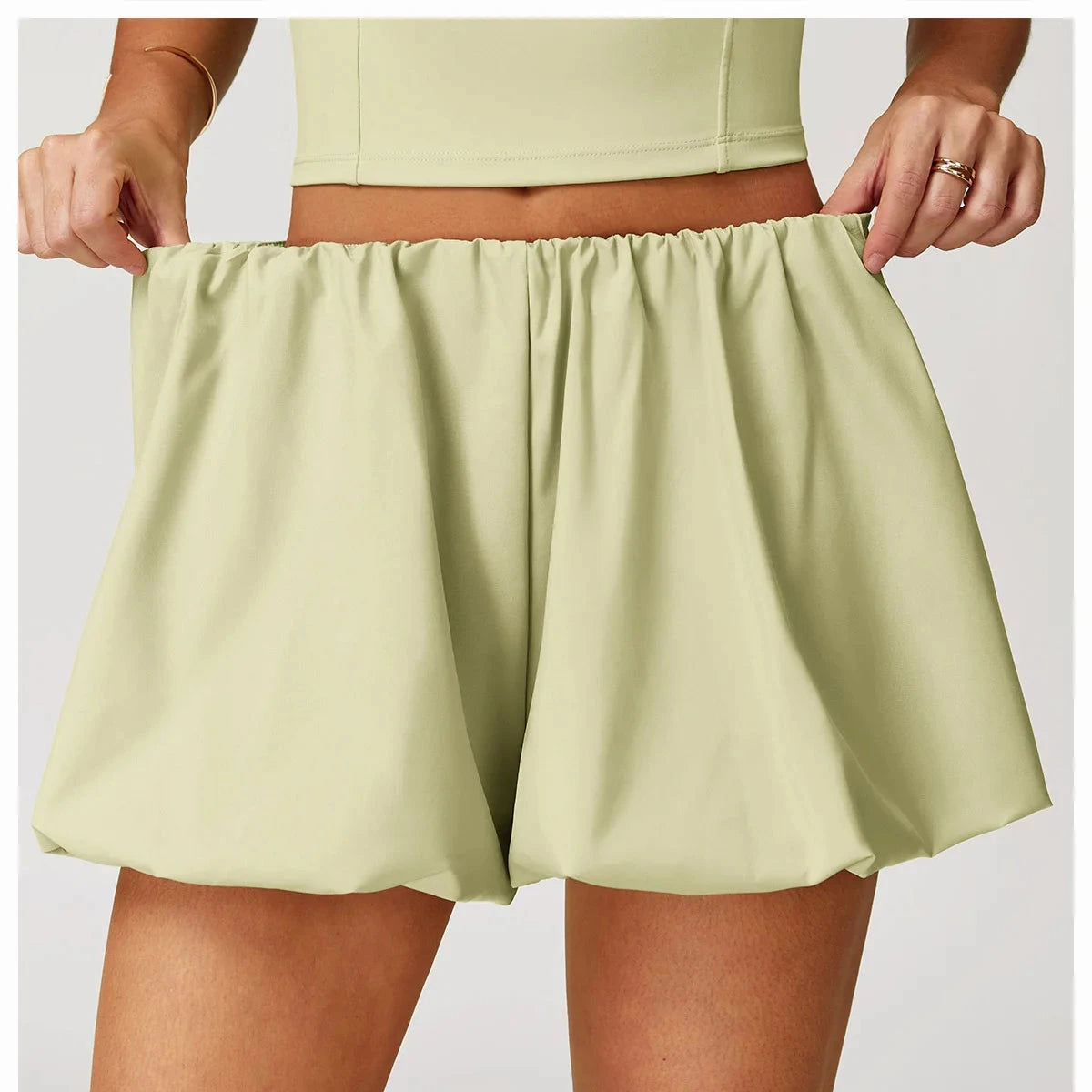 AeroDry Bubble Sports Shorts Shorts Starlethics Mustard Green S