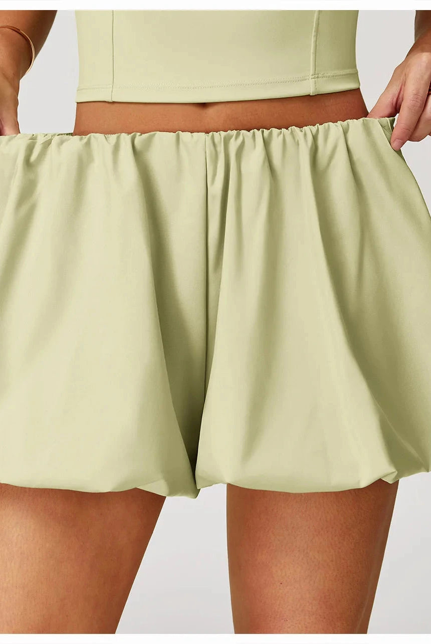 AeroDry Bubble Sports Shorts Shorts Starlethics Mustard Green S