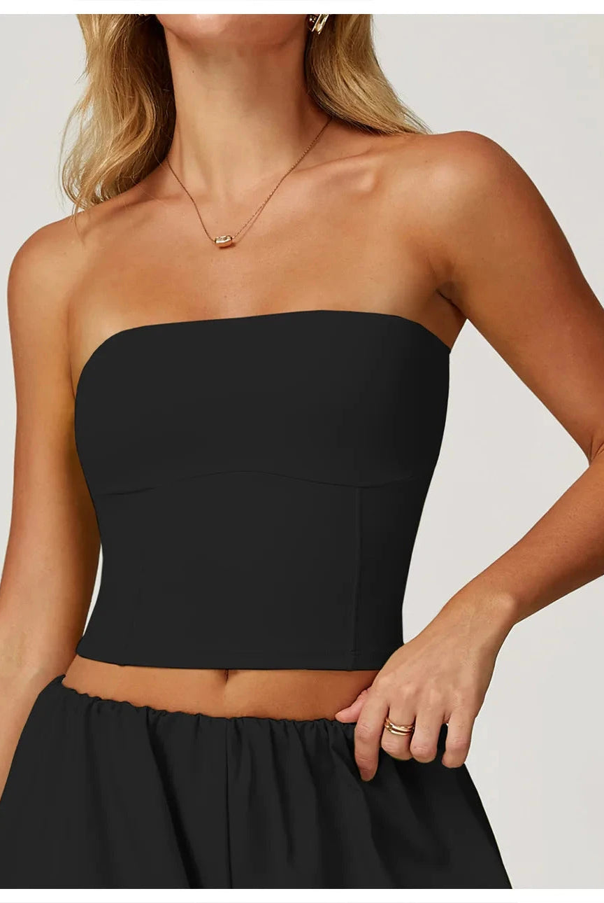 AeroSculpt Strapless Crop Top Top Starlethics