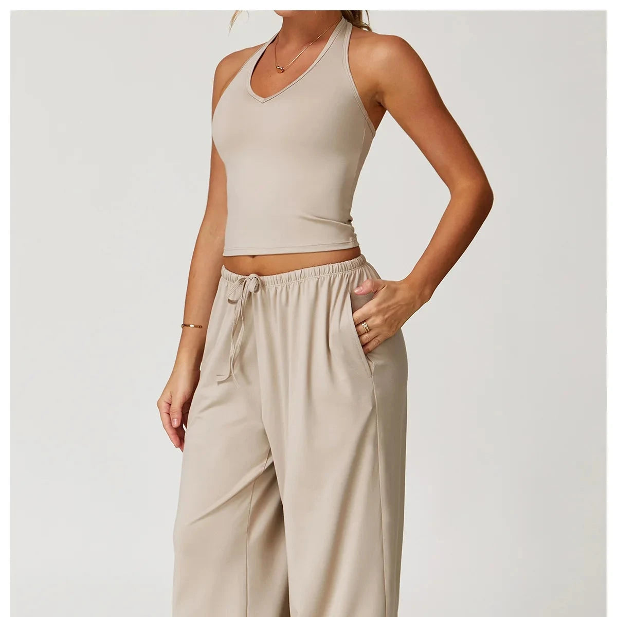 BreezeFlex Loose Yoga Pants Yoga Pants Starlethics Nude Beige S