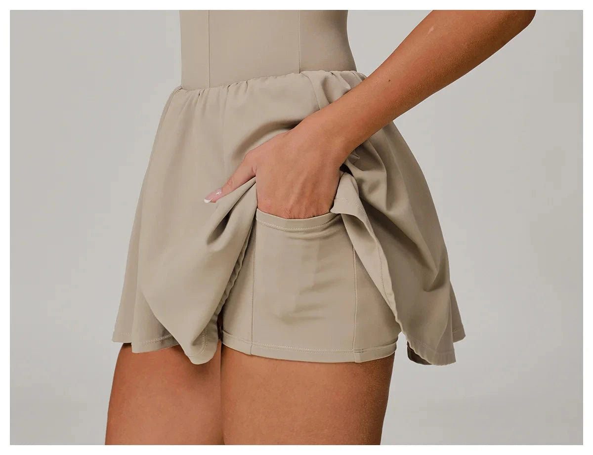 Cut Line Zipper Bodysuit Dress Jumpsuit Starlethics