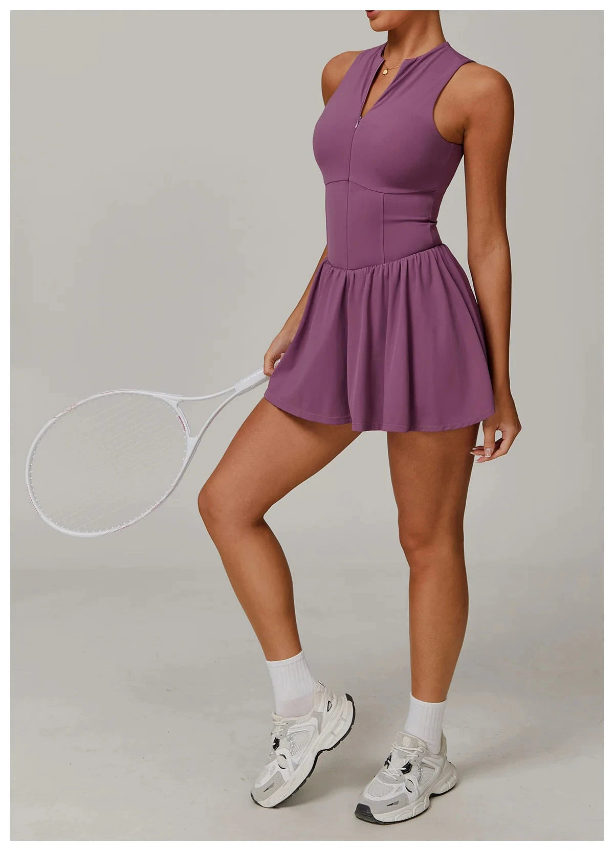 Cut Line Zipper Bodysuit Dress Jumpsuit Starlethics
