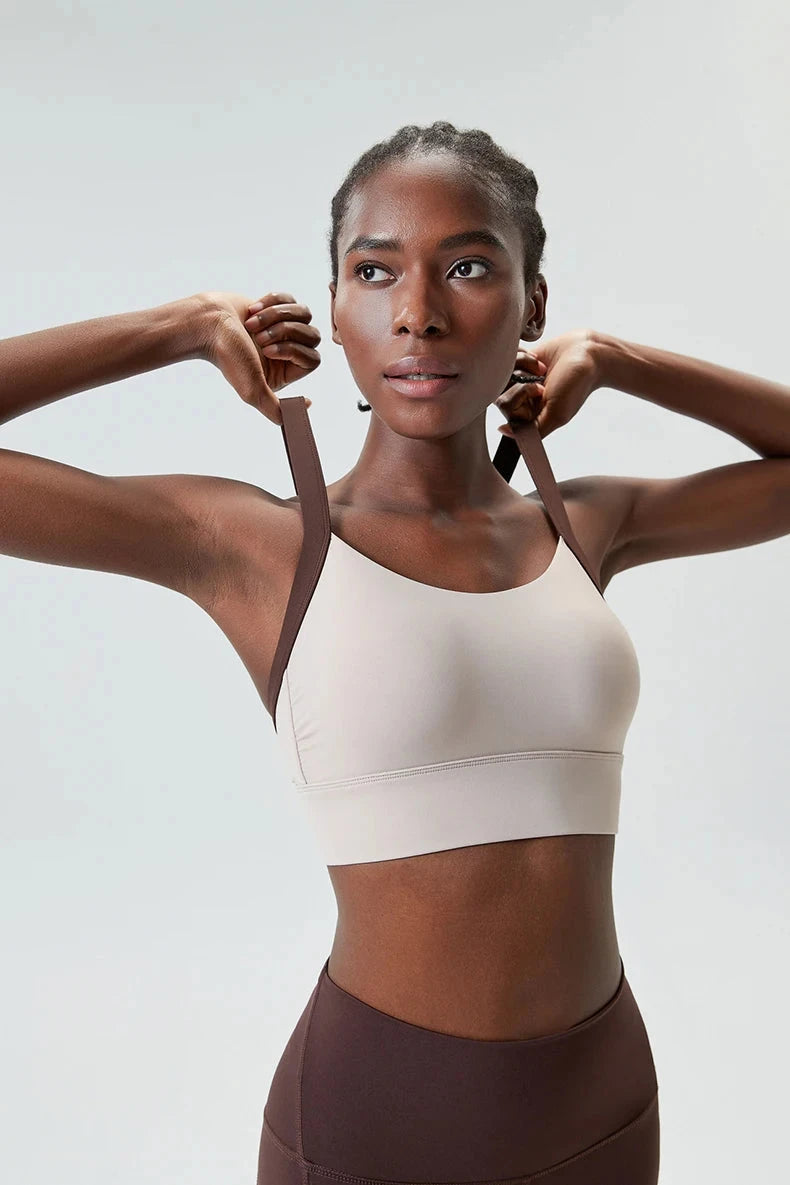 Dual Play Sports Bra Sports Bras Starlethics Pink Coffee S