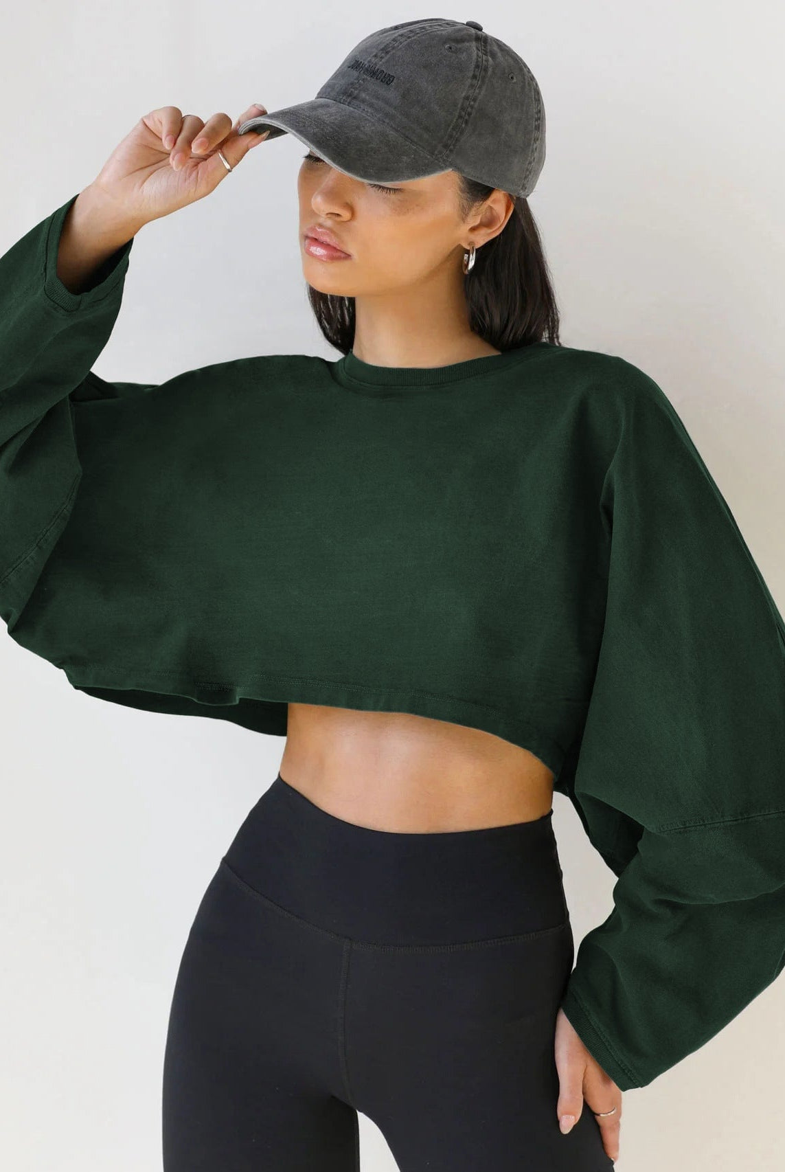 Emblem Long Sleeves Crop Top Top Starlethics