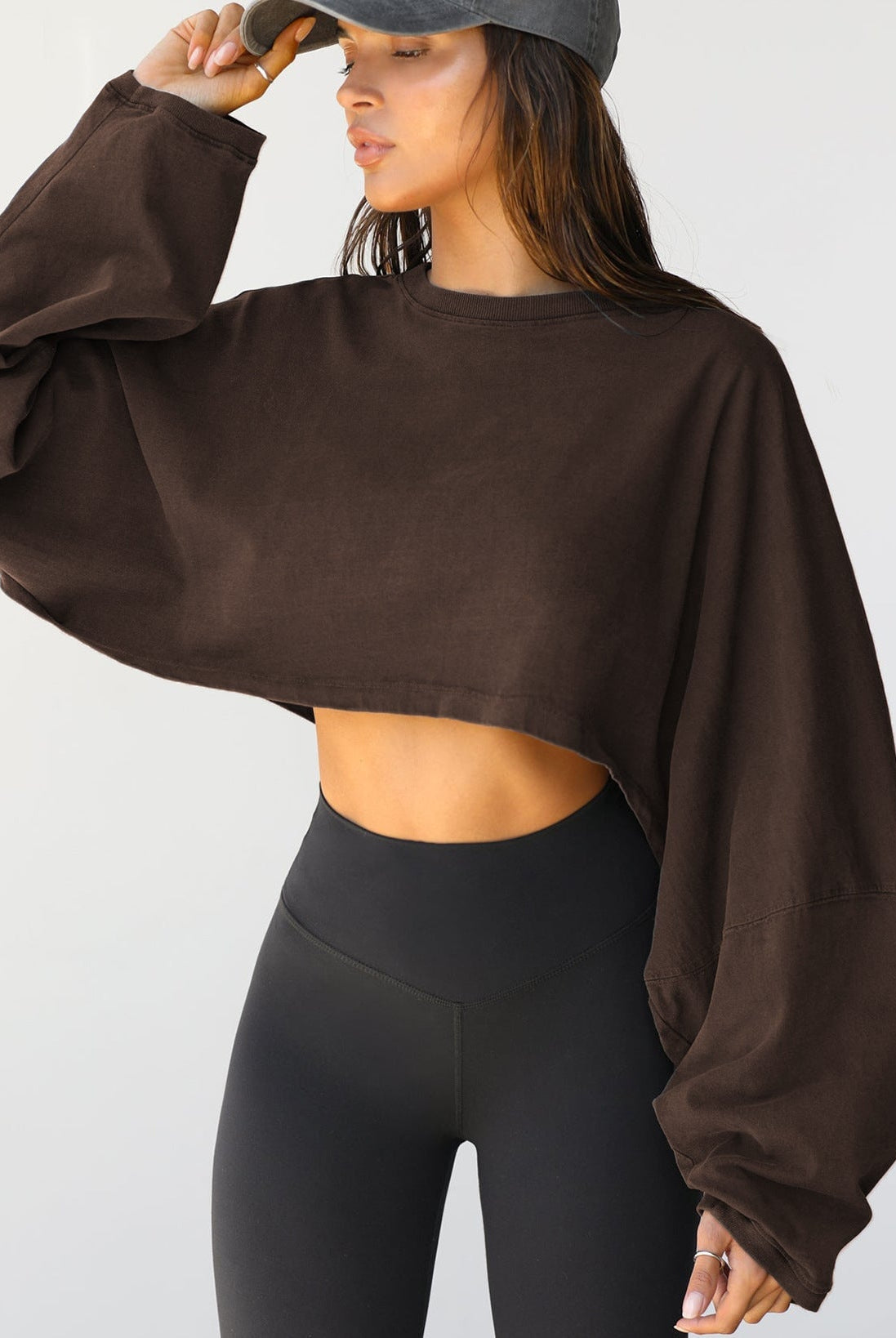 Emblem Long Sleeves Crop Top Top Starlethics