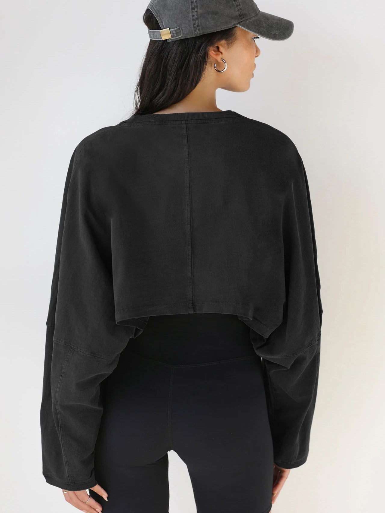 Emblem Long Sleeves Crop Top Top Starlethics