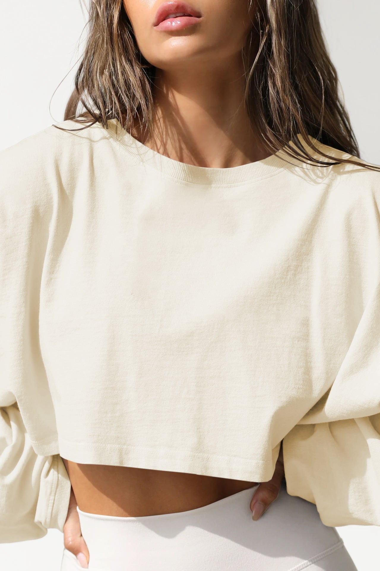 Emblem Long Sleeves Crop Top Top Starlethics