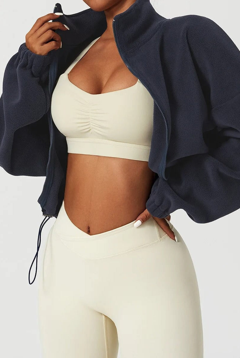 Essential Zip-Up Fleece Jacket Top Starlethics Blue Ribbon S