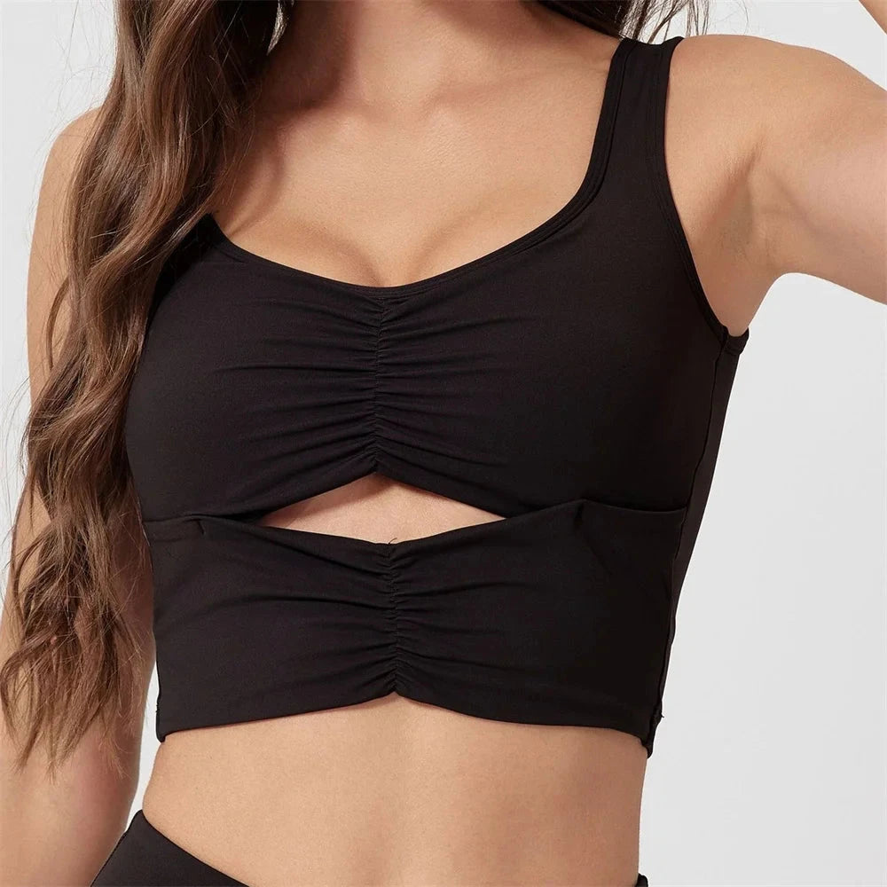 6.2 1/2PCS Falten Yoga Set Frauen Sportswear Workout Hose Gym Mini Flare Legging Fitness Bh Crop Top Sport anzüge Sportlich Aktive Tragen Starlethics