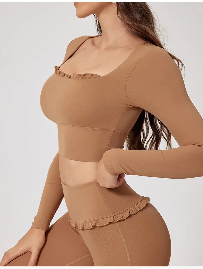 Frill Fit Long Sleeve Top Top Starlethics