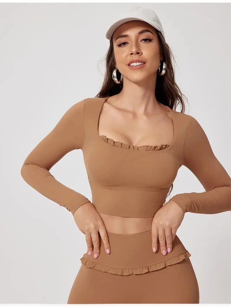 Frill Fit Long Sleeve Top Top Starlethics