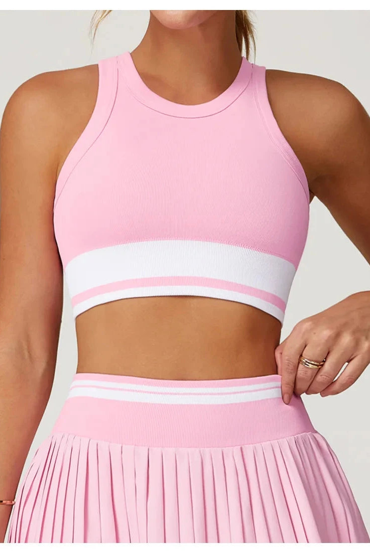 GlideStripe Sports Bra Sports Bra Starlethics Baby Pink S