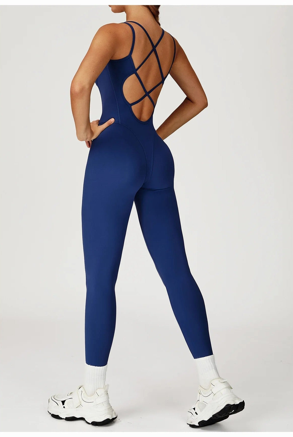 Criss Cross Back Jumpsuit Jumpsuit Starlethics