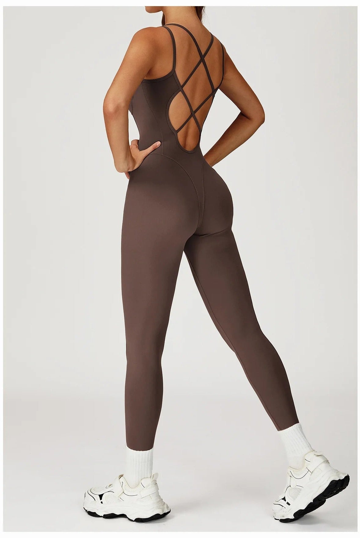 Criss Cross Back Jumpsuit Jumpsuit Starlethics