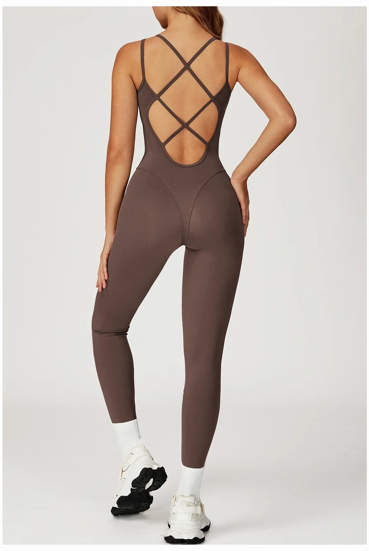 Criss Cross Back Jumpsuit Jumpsuit Starlethics