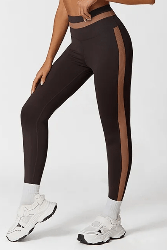Ignite Ribbed High Waist Leggings Leggings Starlethics Brown S
