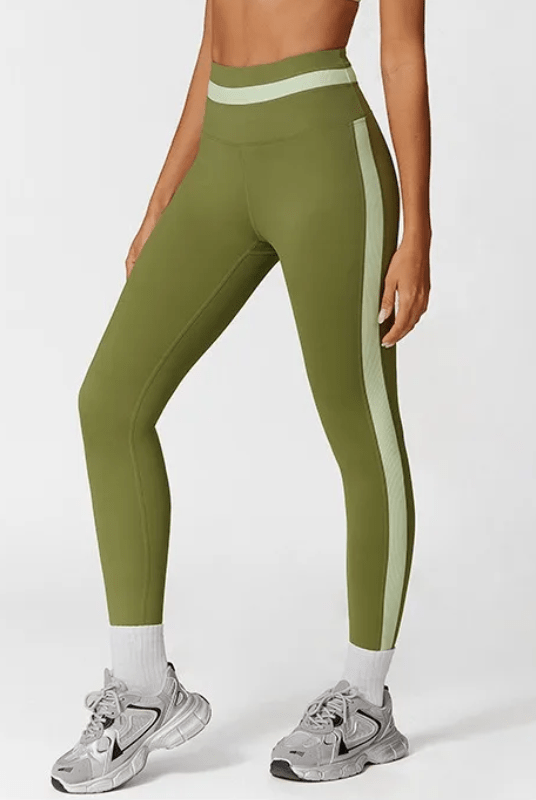 Ignite Ribbed High Waist Leggings Leggings Starlethics Green S