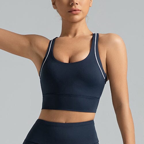 Tone Line Strap Sports Bra Sports Bra Starlethics Blue S
