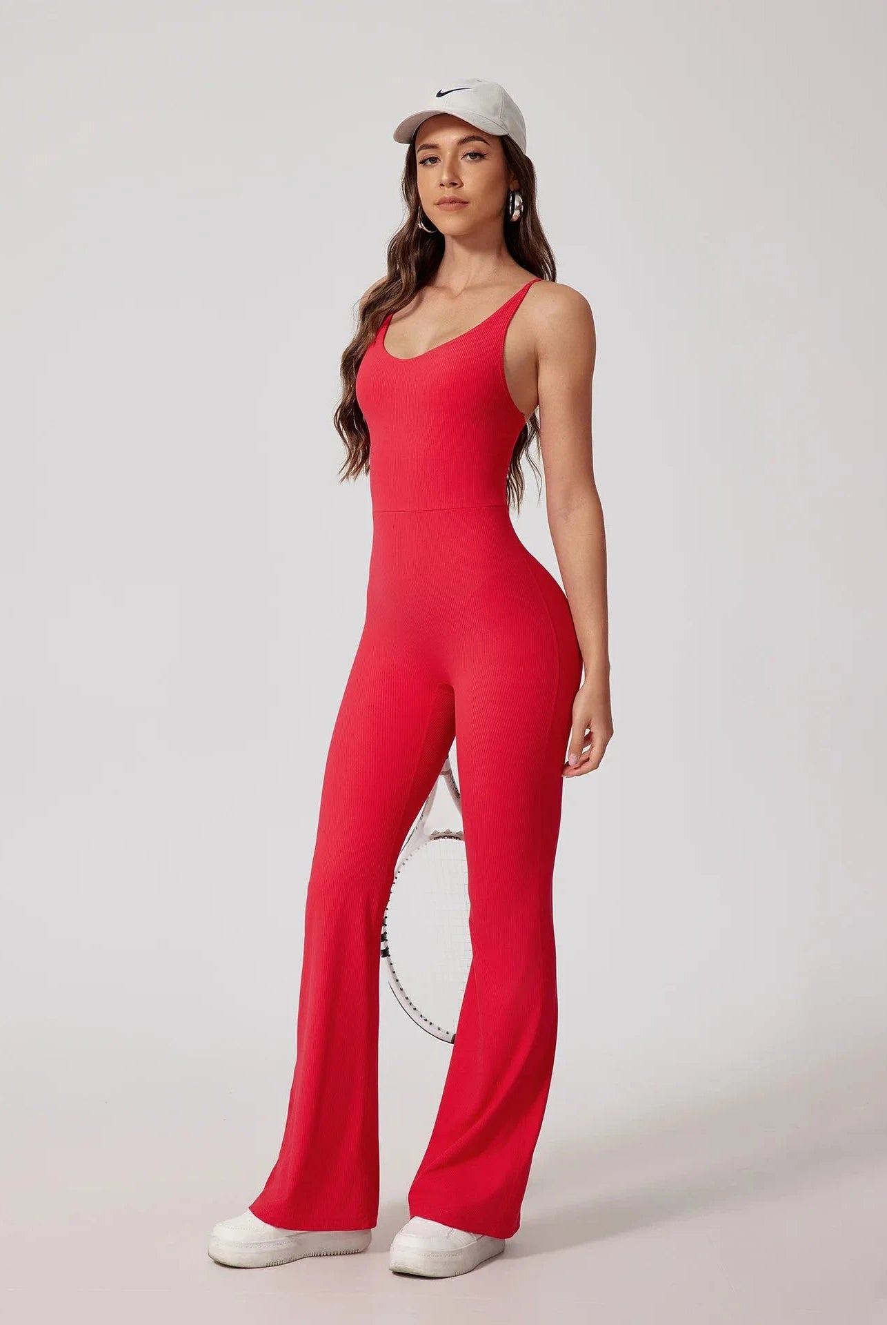 Power Play Backless Jumpsuit Jumpsuit Starlethics Red S