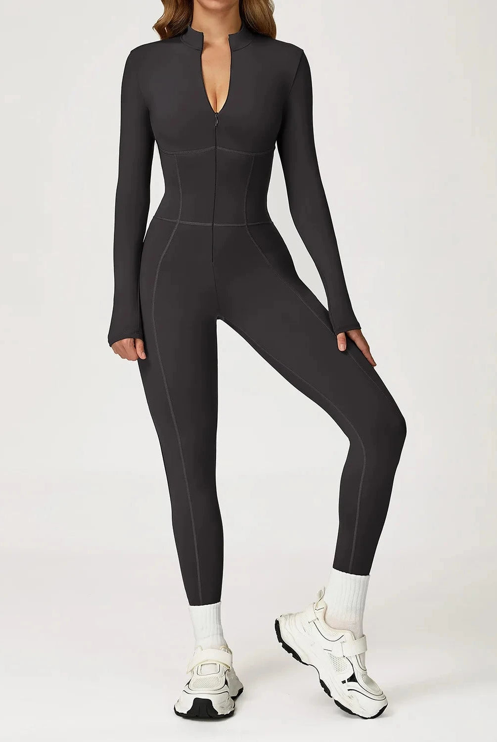 PrimeContour Seamless Zip-Up Jumpsuit Jumpsuit Starlethics
