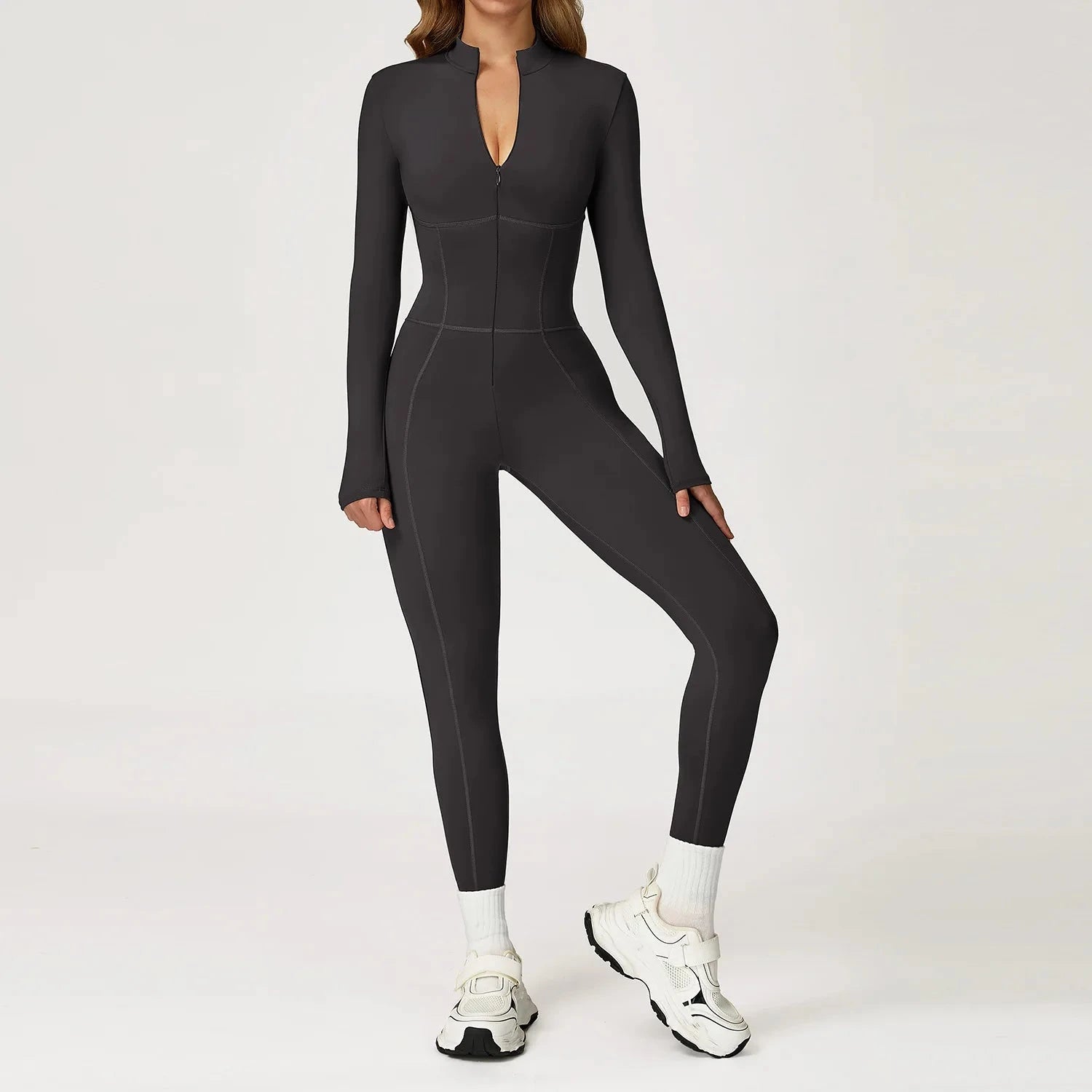 PrimeContour Seamless Zip-Up Jumpsuit Jumpsuit Starlethics