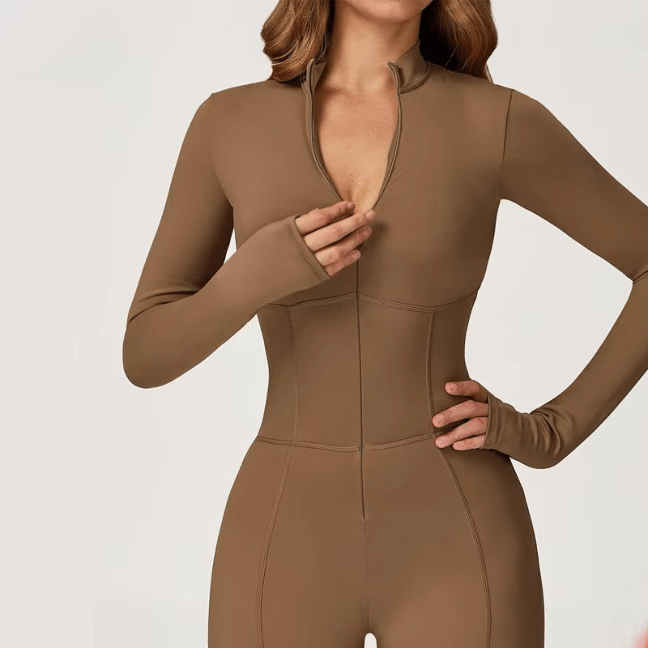 Contour Jumpsuit Jumpsuit Starlethics Camel brown S China Mainland